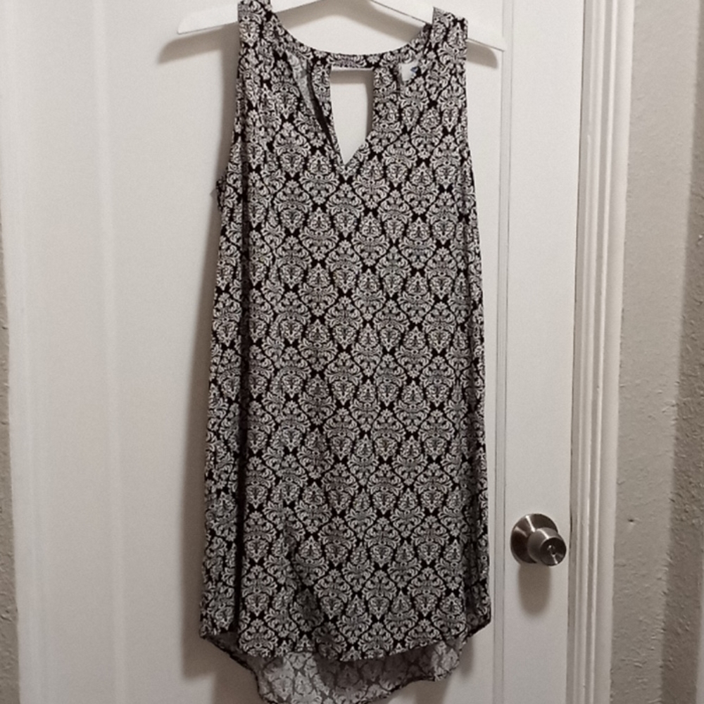 Black and white mini dress